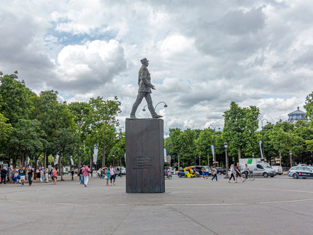 Paris, France - June 12, 2015:  memorial of Charles de Gaulle  in Paris. He was a French general and the first president from 1959 to 1969のeditorial素材