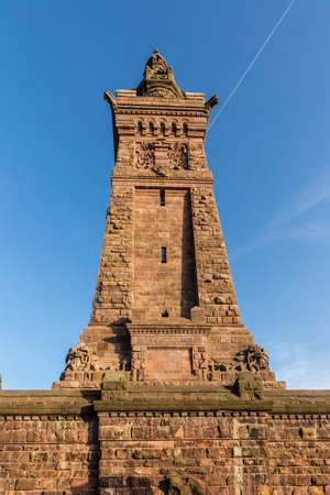 the Kyffhaeuser monument honoring the king Barbarossa in Thuringia, Germanyのeditorial素材