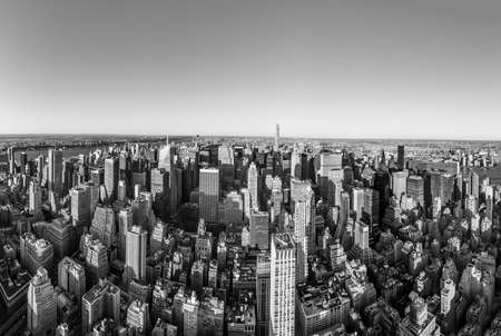New York, USA - October 23, 2015: specular skyline view of New York in dawn from top of the Empire state building.のeditorial素材