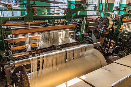 LOWELL, USA - SEP 26, 2017: visit of the industry museum Boott cotton mills in Lowell, USA. The...