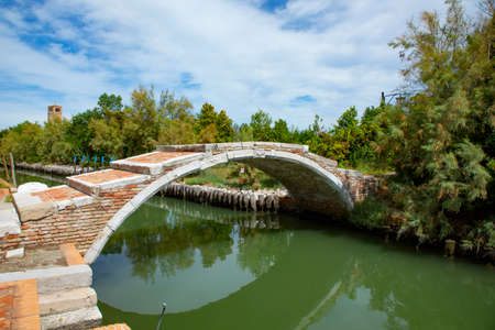 old devil's bridge in Torcello, Lagoon of Venice