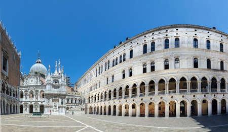 Venice, Italy - July 7, 2021: inside the doges palace in Venice, Italy.のeditorial素材