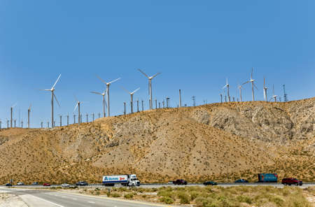 Los Angeles, USA - July 6, 2008: wind generators at highway No 61 near Los Angeles.