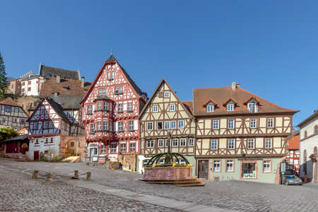 Miltenberg, Germany - April 6, 2018: Half-timbered old house in Miltenberg, Lower Franconia,...