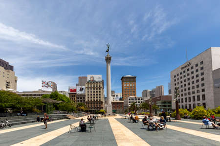 San Francisco, June 7, 2022: view to Union Square in the heart of San Francisco, USAのeditorial素材