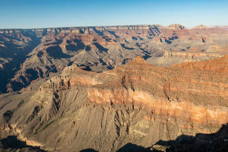 scenic view to north rim at the grand canyon in sunset moodの写真素材