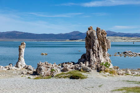 scenic figures of calcium at the Mono lake in Lee Vining, USAの写真素材