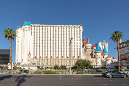 Las Vegas, USA - Jun 25, 2022: Excalibur Hotel and Casino in Las Vegas, Nevada. Its owner - MGM Resorts reported strong net revenue gain of 43 percent to USD 2.23 billion in third quarter 2011.のeditorial素材