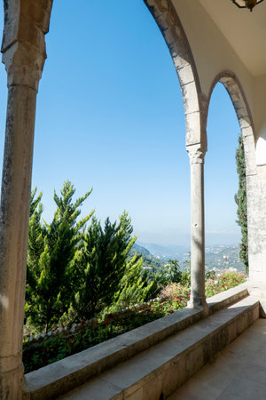 Beiteddine, Lebanon - October 12, 2019: Official Lebanese presidents summer residence. Beiteddine Palace, a 19th-century palace in Beiteddine, Lebanon.#のeditorial素材