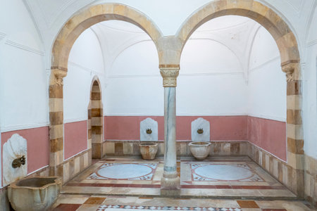 Beiteddine, Lebanon - October 12, 2019: Official Lebanese presidents summer residence. Beiteddine Palace, a 19th-century palace in Beiteddine, Lebanon.のeditorial素材
