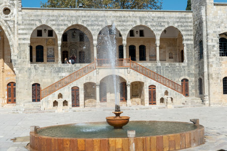 Beiteddine, Lebanon - October 12, 2019: Official Lebanese presidents summer residence. Beiteddine Palace, a 19th-century palace in Beiteddine, Lebanon.#のeditorial素材