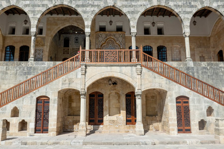 Beiteddine, Lebanon - October 12, 2019: Official Lebanese presidents summer residence. Beiteddine...