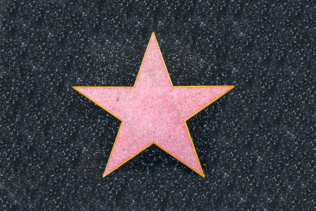 Los Angeles, USA - March 5, 2019: closeup of empty Star on the Hollywood Walk of Fame.のeditorial素材
