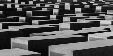 Berlin, Germany - April 2, 2016: View of Jewish Holocaust Memorial, Berlin, Germanyのeditorial素材