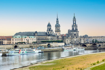 Dresden, Germany - September 15, 2008: Dresden is one of the most beautiful cities in Germany. Dresden first gained its pre-eminence in the year 1485. The town blossomed during the 18th century.のeditorial素材