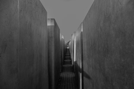 BERLIN, GERMANY - NOV 17, 2014: View of Jewish Holocaust Memorial, Berlin, Germanyのeditorial素材