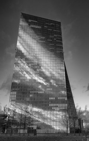 Frankfurt, Germany - January 14, 2019: The new seat of the European Central Bank in Frankfurt,...