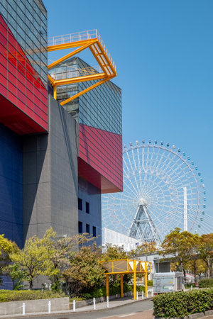 Osaka, Japan - April 4, 2023: Aquarium Kaiyukan in Osaka, Japan. Located in the ward of Minato in Osaka, Japan, near Osaka Bay. It is one of the largest public aquariums in the world.のeditorial素材