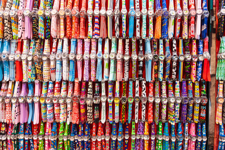 Hong Kong, China - January 7, 2010: fake watch immitation for sale at the night market in Hong Kong. These faked watches are much cheaper than the original products.のeditorial素材