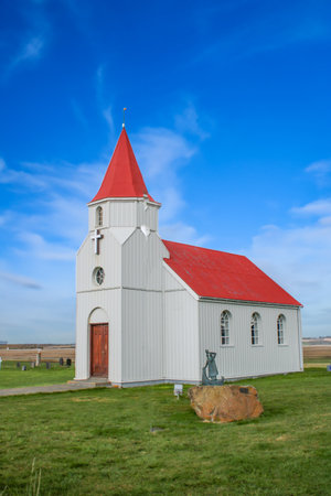 Europe, Iceland, museum at Glaumbaer, famous churchのeditorial素材