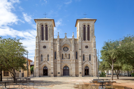 San Fernando Cathedral San Antonio, Texas, USAの写真素材