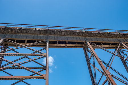 old railway bridge at Gaviota at Cabrillo Highway, California Highway no 1, USA