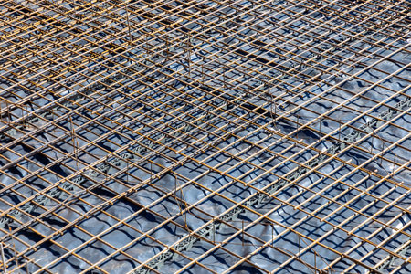 detail of iron rod at a construction site