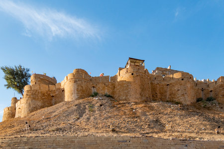 View to historic Jaisalmer Fort in Rajasthan, India