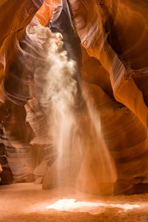 Antelope Canyon near Page, the world famous slot canyon in the Antelope Canyon Navajo Tribal Parkの写真素材