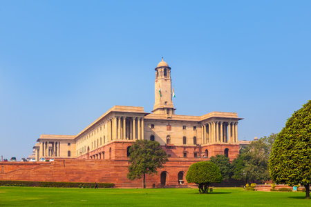 Necentral Secretariat north block is where the Cabinet Secretariat is housed, which administers the Government of India on Raisina Hill in New Delhiの写真素材
