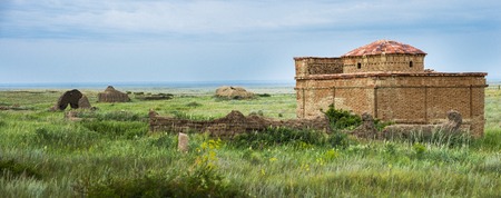 The archaeological monument Terekty-Aulie is located near the town of Zhezkazganの写真素材