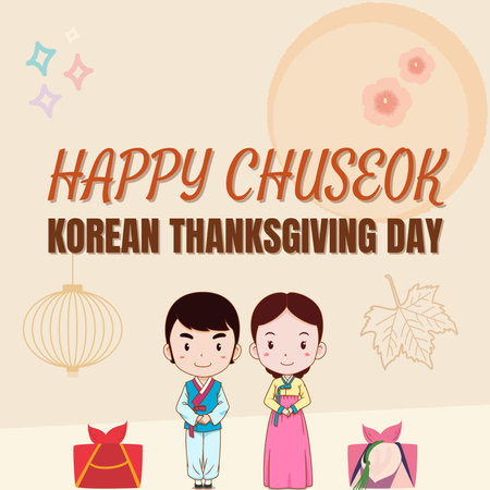 This design is perfect for celebrating Chuseok or Korean Thanksgiving Day on 10th September. It can...