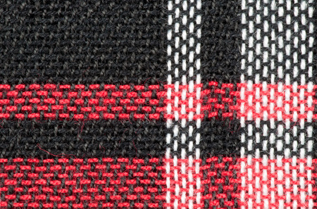 Black, red and white woven textureの写真素材