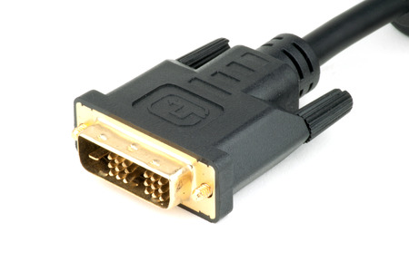 Photo of a male DVI cable connectorの写真素材