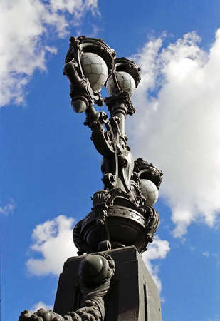 Lamppost on the bridgeの写真素材
