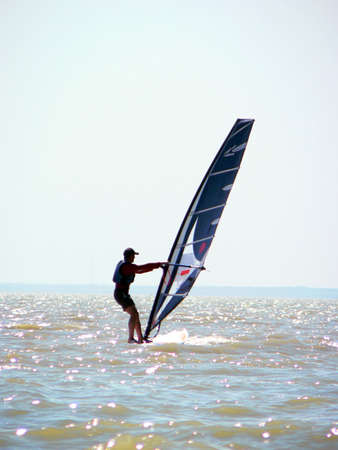 Surfing on sea of Azovの写真素材