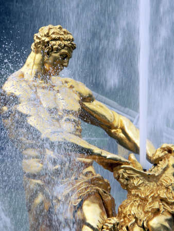 Statue Samson of Petrodvoretsの写真素材