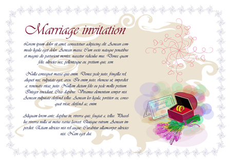 Wedding invitation. An offer of marriage. Vector illustrationのイラスト素材