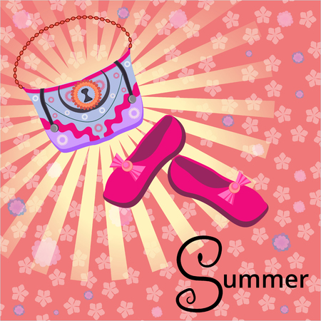 Summer holiday in the sun. Vector illustrationのイラスト素材