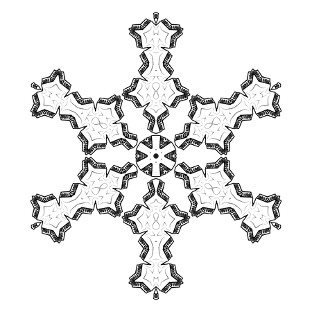 Black and white abstract pattern, mandala. Vector design template for art.のイラスト素材