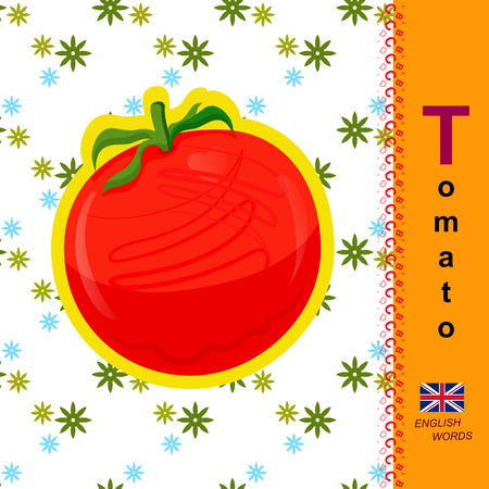 English alphabet. Learn the letters. Image of foodのイラスト素材