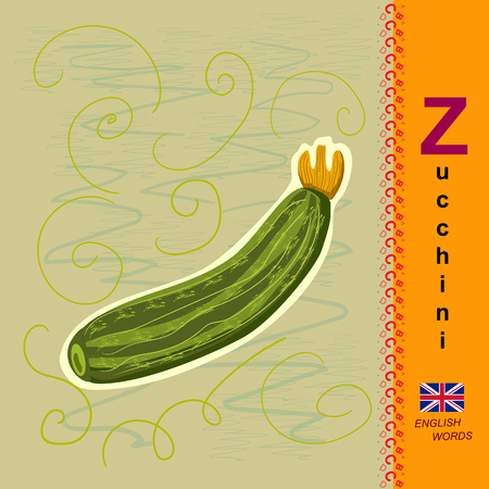 English alphabet, learn the letters, image of food.のイラスト素材