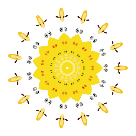 Colorful mandala on the white background.のイラスト素材