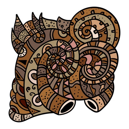 Zen art sand swirl pattern background. Hand drawn colored picture. Abstract wave multicolor design. Fascinating texture. - Vector graphics.のイラスト素材