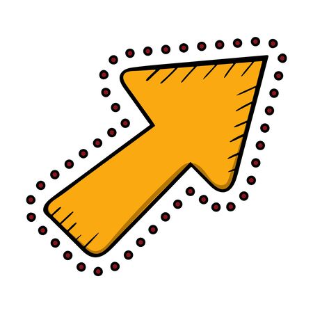 Arrow up. Yellow arrow up design. Web icon. Chart showing growth of parameters. Vector. Vector illustrationのイラスト素材