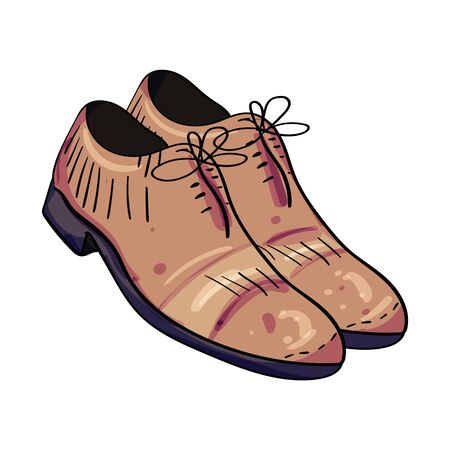 Vector illustration of mens shoes 20s-30s of the last century. Retro illustrationのイラスト素材