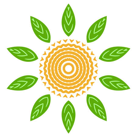 Flower Flat Decoration Illustration for any designのイラスト素材