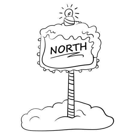 Index in the Far Point of the North New Year Illustration Vectorのイラスト素材