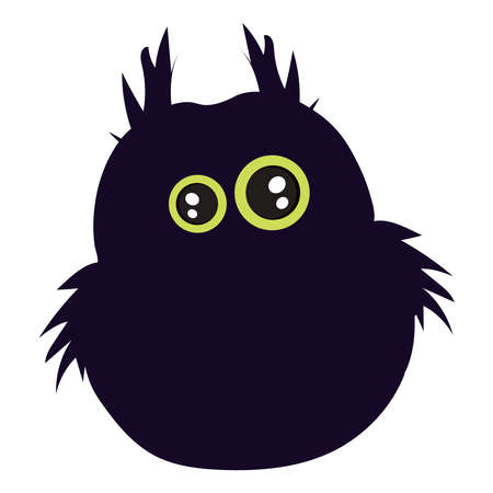 Owl Forest Cartoon Bird Children Illustration, Vector Happy Halloweenのイラスト素材