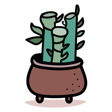 East Bamboo Green vector illustration Isolated Objectのイラスト素材